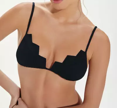 NEW VIX 'Firenze Imani' Tri Parallel Bikini Top Size L Large Black $148 • $49.99