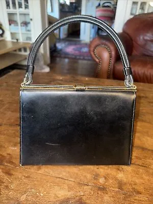 Little Vintage Handbag Black  Purse Triangle  Upright Sitting • $7.36