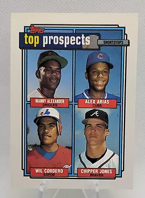 1992 Topps Top Prospects Chipper Jones Cordero Arias Baseball Card #551 MLB • $1.99