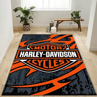 Harley Davidson Garage Rug Motorcycle Rug Harley Davidson Rug • $74