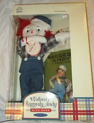 NEW MIB Limited Edition Raggedy Andy  Reproduction  Volland Doll With Book  • $42.98