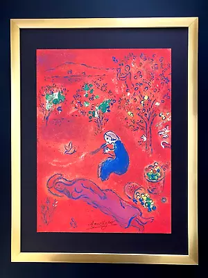 Marc Chagall + 1977 Beautiful Signed  Print Framed + Buy It Now!! • $149