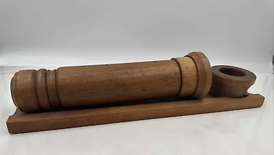 Vintage Wood Wooden Kaleidoscope 11.5” With Stand And Extra Lens • $72.95