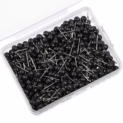 500 Pack Map Push Pins Map Tacks Small Size (Black 1/8 Inch) • $13.88