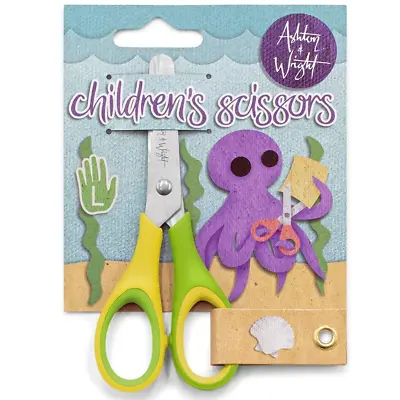 £3.99 • Buy Ashton And Wright | Children's Left Handed Scissors | Green & Yellow | Single