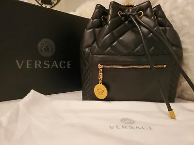 Versace Medusa Black Quilted Backpack. Brandnew  • $1155