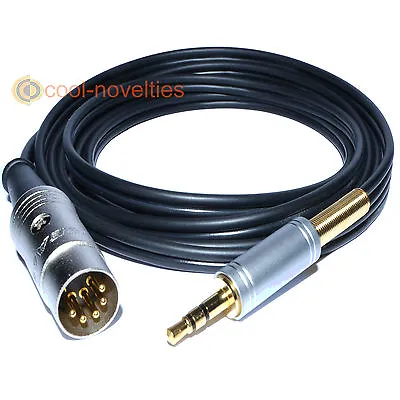5 PIN DIN TO 3.5mm JACK - NAIM / B&O GOLD INTERCONNECT CABLE IPOD IPHONE LEAD 3M • £8.79
