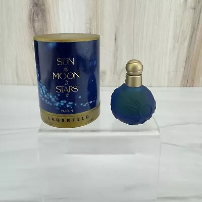 Vintage Sun Moon Stars Karl Lagerfeld Pure Parfum .12 Fl Oz  3.7 Ml Mini Perfume • $29.95