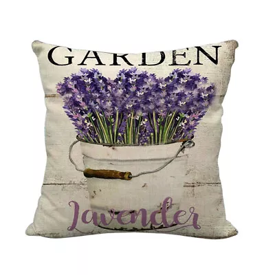 Vintage Lavender Cushion 45x45cm Choose Cover Only Or Filled Cushion Flowers • £6.99