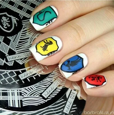 2X Harry Potter Nail Stamping Plate Nail Art-how To Use Below-FREE STAMPER $45+ • $12.50