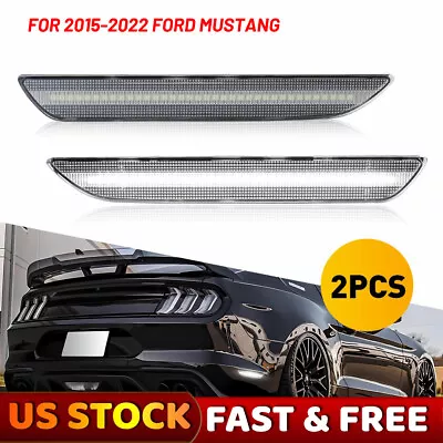 Clear White LED Rear Side Marker Signal Lamps Lights For 2015-2022 Ford Mustang • $22.99