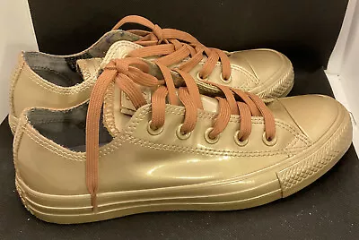 Gold Low Top Converse All Star Trainers Size 6 Counter Climate Water Repellent • $26.25