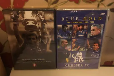 2x Chelsea FC DVD: Blue Gold & All Roads Lead To Wembley NEW 2000 FA Cup 92-03 • £12.99