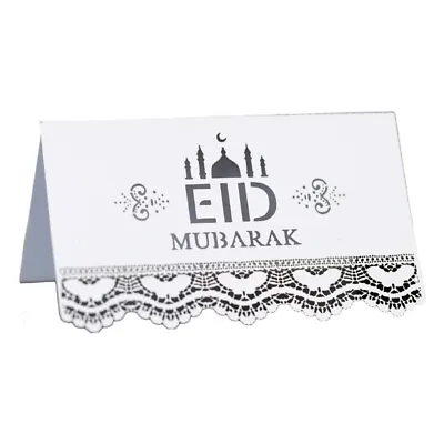 100pcs Eid Place Card Hollow Out Lace Table Decoration • £10.78