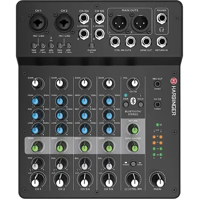 Harbinger LV8 8-Channel Analog Mixer With Bluetooth • $119.99