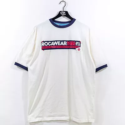 Rocawear Japan Spell Out Ringer T-Shirt XL Y2K Hip Hop Streetwear • $29.97