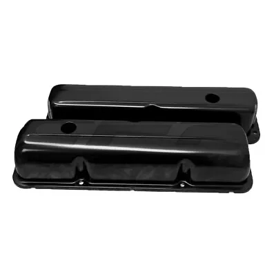 For 1957-76 Ford Bb Fe 352 390 406 427 428 Valve Covers - Black Steel • $50.46