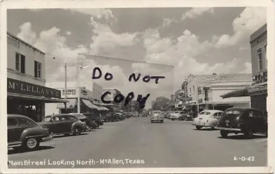 RP McAllen Texas Main Street Businesses 1950 Cars TX • $12