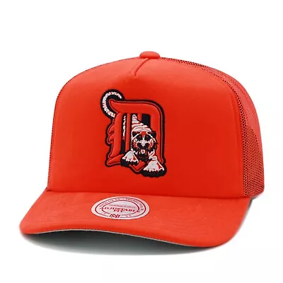 Mitchell & Ness Detroit Tigers Cooperstown Trucker Snapback Hat Cap - Orange • $37.90