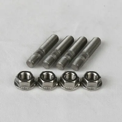 £6.99 • Buy M8 X 40 Manifold Studs & Flange Nuts, A2 STAINLESS STEEL, Inlet Exhaust