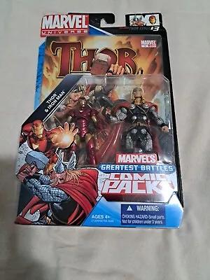 Marvel Universe Greatest Battles Comic Packs THOR & IRON MAN Action Figures  • $25