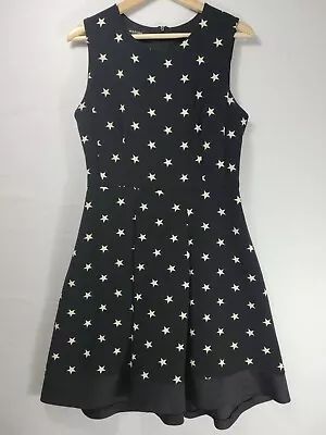 Nadine Milano Women’s Medium Dress Fit & Flare Sleeveless Pleated Star Print • $16.38