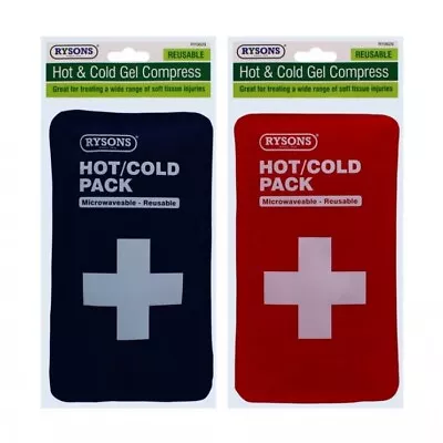 2 X Hot Cold Ice Gel Pack Pad Back Pain Relief Muscle Injuries Migraine Reusable • £8.95