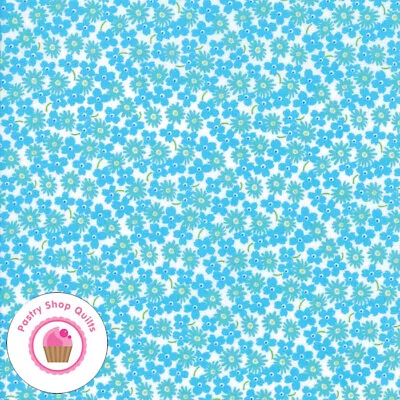 Moda FIDDLE DEE DEE 22387 18 Blue Floral ME & MY SISTER Quilt Fabric • $5.95