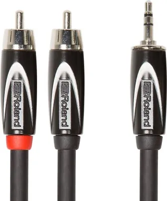 Roland RCC-10-352RV2 Black Stereo Mini Jack To Dual RCA Cable 10ft/3m • £13.44