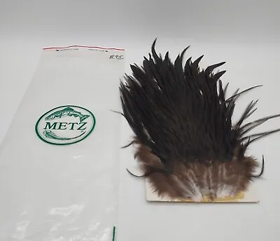 Vintage Metz Dry Fly Hackle Saddle - Black Grade 1 - NOS New Old Stock • $39.95