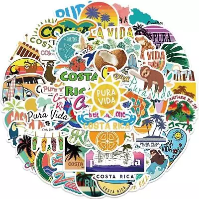 $13.56 • Buy ⭐ 50 Piece Vacation Costa Rica Style Mini Sticker Bomb Sticker Set