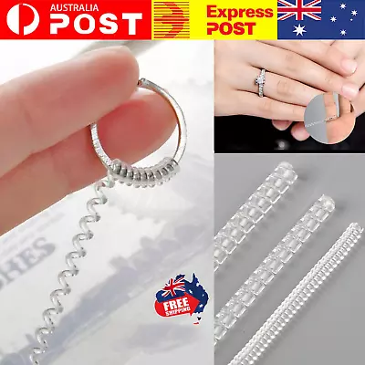 5-20 X Ring Size Adjuster Reducer Spiral Invisible Snugs Guard Resizer Jewellery • $3.55