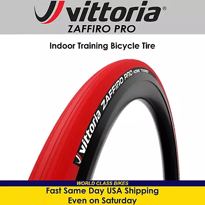 Vittoria Zaffiro Pro Home Trainer 700x23c Red Folding Indoor Training Bike Tire • $42.99