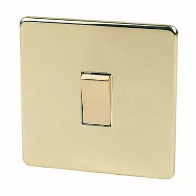 Crabtree Platinum Single 1 Gang 2 Way Light Switch Polished Brass (Electrical) • £20