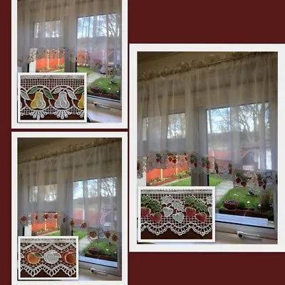 Voile  Net Curtains With Lace (Guipure) • £19.99