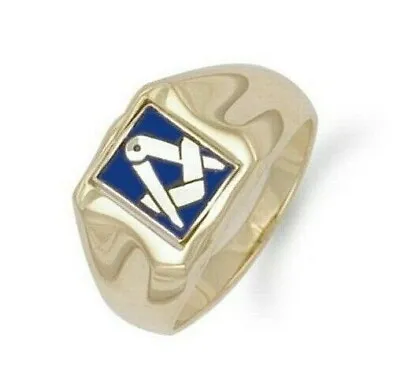 Swivel Centre Masonic Ring Solid 9 Carat Yellow Gold British Made Hallmarked • £499