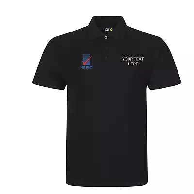 £14.99 • Buy Napit Electrician Embroidered Personalised  Polo Shirt With Company Name/text 