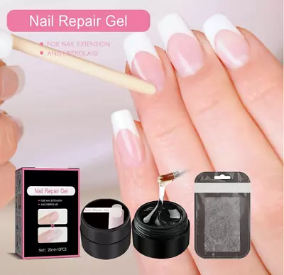 Nail Repair Protection Gel Instant Cracked Nail Repair Gel Set UK • £3.41