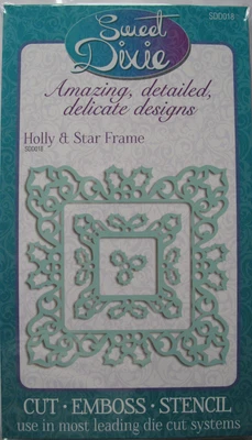 £5.99 • Buy Sweet Dixie Dies HOLLY & STAR Frame Christmas CLOSING SALE LESS THAN HALF PRICE