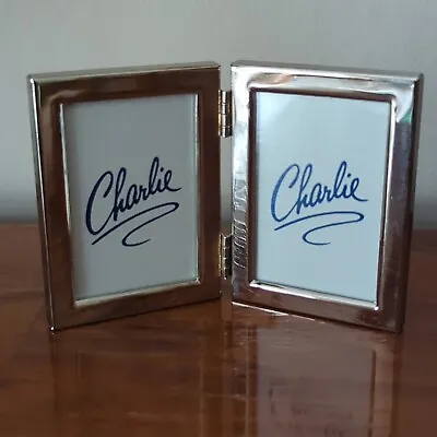 Vintage Miniature Twin Bifold Photo Frame Silver Plated • £15