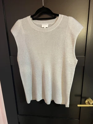 $29.95 • Buy Witchery Grey Silver Padded Shoulder Knit Top. Size M/ 12-14