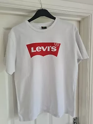 T-Shirt 100% Cotton Printed  Levi's  In White (Made By FTH) - Size L • £3