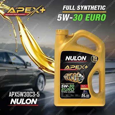 $73.95 • Buy Nulon APEX+ Full SYN 5W-30 EURO Engine Oil 5L APX5W30C3-5 5 Litre Ref EURO5W30-5