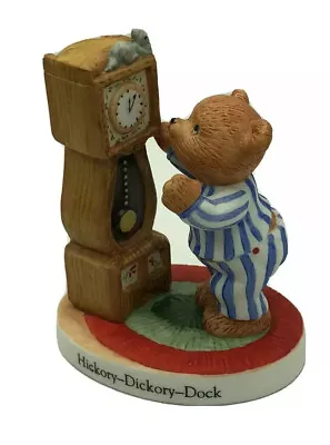 Nursery Rhyme Bears Bronson Stevenson Figurine Hickory Dickory Dock • $11.05