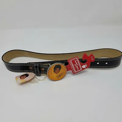 NWT Vintage Michael Jackson Lee Original Black Leather Belt Child Size • $49.95