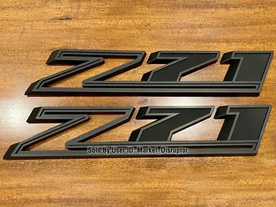 2 PCS – Matte Black Z71 Emblem Badge Decal Fits 2019-2021 Silverado • $15.99