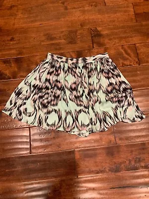 Milly Light Blue & Pink Pleated Silk Shorts Size 0 • $13.79