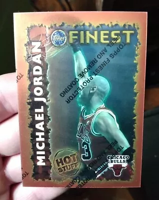 Michael Jordan 1995-96 Topps Finest Hot Stuff #HS1 Chicago Bulls W/ Coating 🔥🔥 • $60
