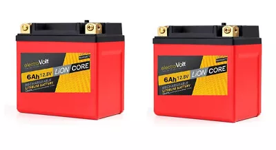 2 Pack 12V 6Ah LiFePO4 Lithium Iron Phosphate Deep Cycle Rechargeable Battery • $54.95