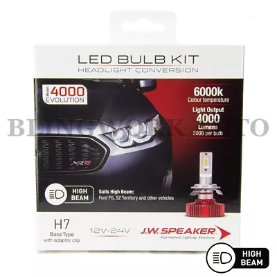 JW Speaker H7 LED Headlight High Hi Beam Kit For Ford Falcon FG MK2 Territory SZ • $189.99